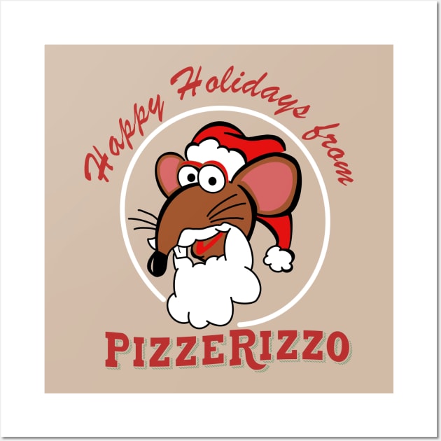 Happy Holidays from PizzeRizzo Wall Art by Casey Entertainment Cheese